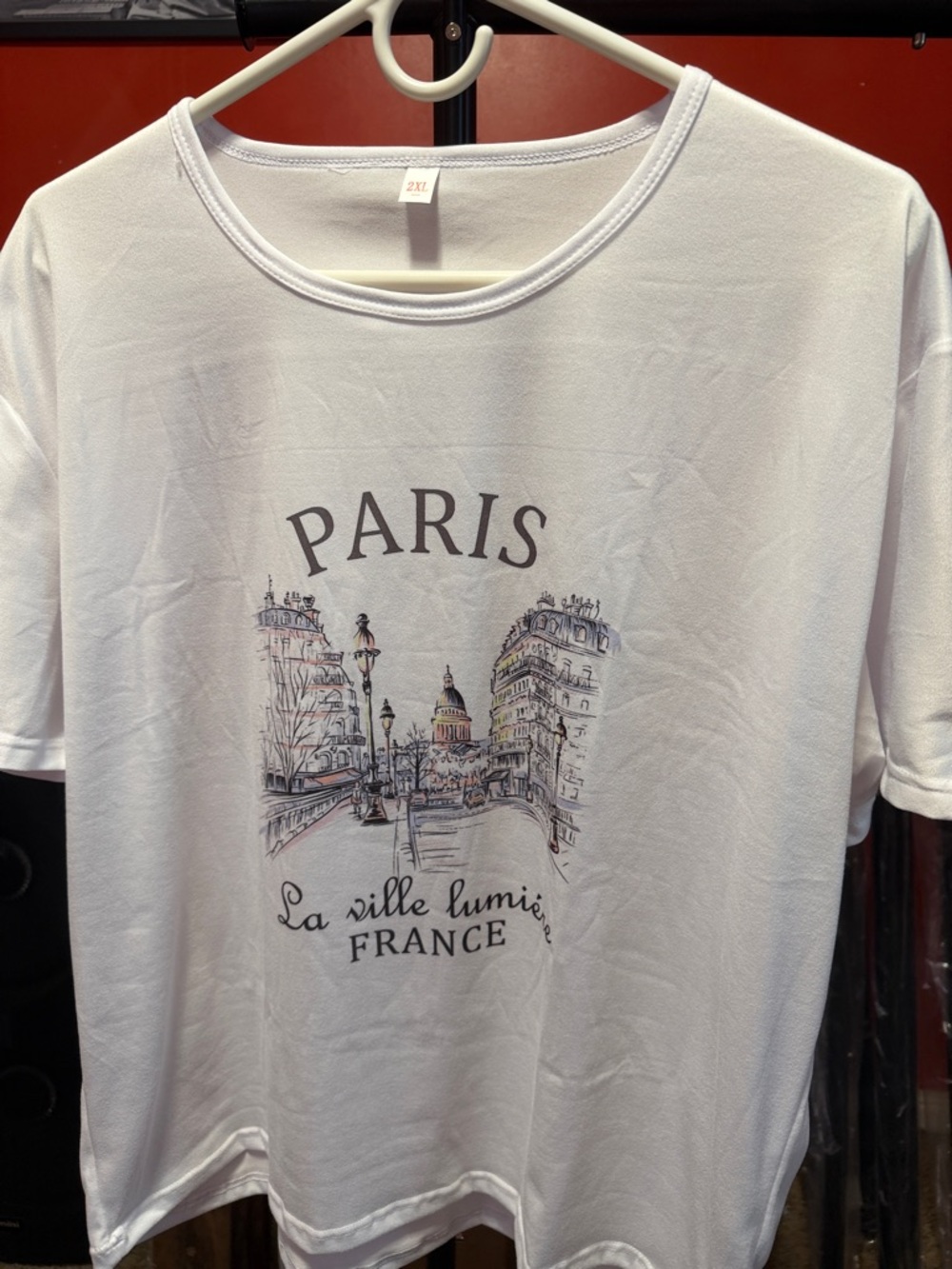 Paris Graphic White Tee